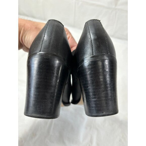 Flings Salsa Black Leather Ankle Booties Size 7.5 M - Picture 10 of 13